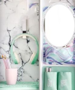 Magnetic Locker Mirror, Real Glass Small Mirrors for Locker with Magnetic Backing, for School Locker, Bathroom, Household Refrigerator, Locker Accessory, Workshop Toolbox or Office Cabinet(Pink) Pink 10 61aC2lBxPRL