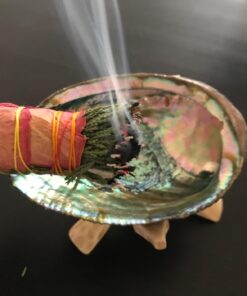 New Age Smudges & Herbs® 5 - 6 inches Premium Natural Abalone Shell &Wooden Stand~ Smudging, Cleansing Home, Meditation, Incense Holder, Home Décor, 100% Natural & Sustainable. 49 61aDiOdtML 2