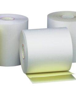 PM Company Perfection Two Ply Carbonless Rolls, 3 X 95 Feet, White/Canary, 50 Rolls Per Carton (07901)