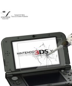 Alternative view of (2 in 1) Tempered Glass Top LCD Screen Protector + HD Clear Crystal PET Buttom LCD Screen Protective Filter for 3DS XL/New 3DS XL