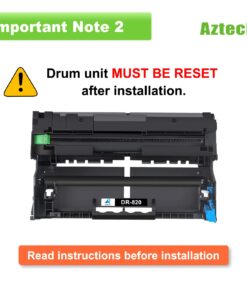 Aztech Compatible Drum Unit Replacement for Brother DR820 DR-820 DR 820 for Brother HL-L6200DW MFC-L5850DW MFC-L5900DW MFC-L6700DW MFC-L5800DW HLL6200DW HL-L5200DW HLL5100DN Printer (Black, 2-Pack) 11 61aFktCn9FL