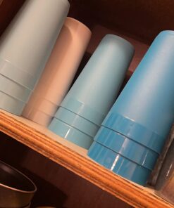 US Acrylic Newport 20 ounce Unbreakable Plastic Stackable Water Tumblers in Blue Sky | Set of 12 Drinking Cups | Reusable, BPA-free, Made in the USA, Top-rack Dishwasher and Microwave Safe 20-ounce 27 61aGZUPYNUL