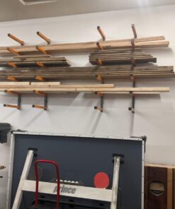 Bora Wood Organizer and Lumber Storage Metal Rack with 6-Level Wall Mount – Indoor and Outdoor Use, In Orange | PBR-001 72 61aHjqgNWL