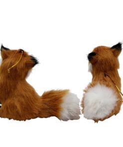 Kurt S. Adler Kurt Adler 4.5-Inch Plush Set of 2 Fox Ornaments, Brown, 2 Piece 12 61aIjeGEDiL