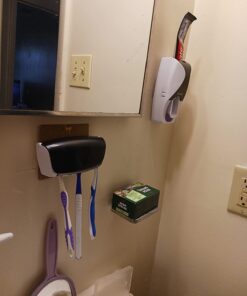 WAYCOM Dust-Proof Toothpaste Dispenser Toothpaste Squeezer Kit (Black) Black 28 61aKXYefM0L