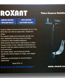The Official Roxant Pro Video Camera Stabilizer Limited Edition (Midnight Black) with Low Profile Handle for GoPro, Smartphone, Canon, Nikon - or Any Camera up to 2.1 lbs. - Comes with Phone Clamp. 26 61aNFWEgfoL