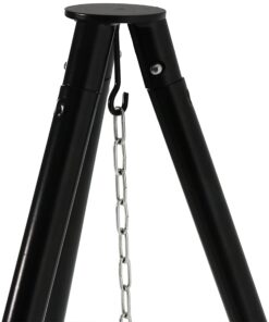 Sunnydaze Outdoor Fire Pit Tripod Cooking Grill System - Black Steel Grate and Legs - 22-Inch 19 61aNJuBWAL
