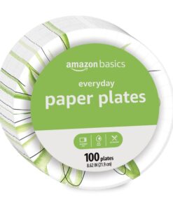 Amazon Basics Everyday Paper Plates, 8 5/8 Inch, Disposable, 100 Count 10 61aPdvmNc7L