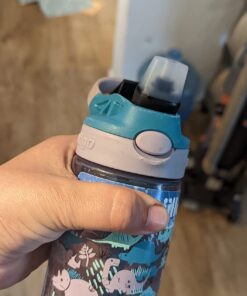 Contigo Aubrey Kids Cleanable Water Bottle with Silicone Straw and Spill-Proof Lid, Dishwasher Safe, 14oz 2-Pack, Blueberry & Monsters 14oz 2 Pack 18 61aQD2fhdiL