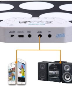 Eoncore Portable Electronic Roll up Drum Pad Kit Silicon Foldable with Stick 17 61aRcrPndAL