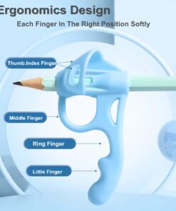 YZEASYPINK 6PCS Pencil Grips for Kids Handwriting 5 Fingers Toddlers Pencil Grip Pencil Holder for preschooler 2-4 Years learning to Write for Children's Training Pen Holding Posture Correction Tools 16 61aRovYWOL