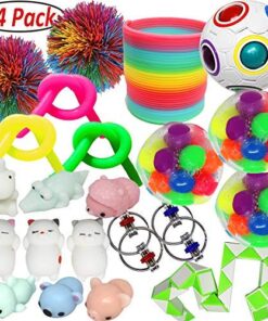 Alternative view of Jalousie 24 PCs Sensory Toy Fidget Stress Relief Toy for Adults and Kids - Conform to ASTM Toy Standard Value Bundle - Include Squeeze Balls Stretchy Strings Squishy Toy Puzzle Rubber Stringy Ball