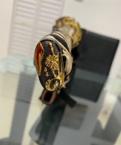 siwode Katana Handmade Full Tang Sharp, Alloy Golden Dragon Tsuba Japanese Samurai Sword High Carbon Steel 1060, 40-Inch Golden-No-BoHi 47 61aSyhLIyZL