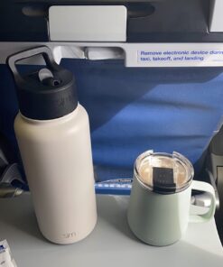 Simple Modern Travel Coffee Mug with Lid and Handle | Reusable Insulated Stainless Steel Coffee Tumbler Tea Cup | Gifts for Women Men Him Her | Voyager Collection | 12oz | Sea Glass Sage -Sea Glass Sage 13 61aUwoeTPWL