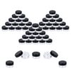 Houseables 3 Gram Jar, 3 ML, Black, 50 Pk, BPA Free, Cosmetic Sample Empty Container, Plastic, Round Pot, Screw Cap Lid, Small Tiny 3g Bottle, for Make Up, Eye Shadow, Nails, Powder, Paint, Jewelry 50 Count 29 61aZZIpyRDS