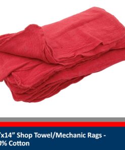 Sara Glove 14x14 Inch Shop Towel/Cleaning Mechanic Rags - 100% Cotton Commercial Towels, Perfect for Automotive Garage, Kitchen, Home (White) (500 Count) 500 White 6 61aZgTckUTL