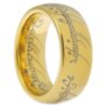 One Hypoallergenic 18 Karat Gold Plated Titanium Stainless Steel Power Ring (10) 24 61aaOKkNOEL