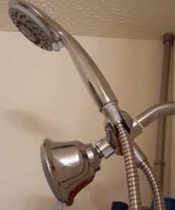 AquaStorm by HotelSpa 30-Setting SpiralFlo 3-Way HIGH PRESSURE Luxury Shower Head/Handheld Showerhead Combo with Water Saving Economy Mode/Chrome Chrome & Gray 27 61aaP4WqCnL 1