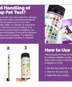 One Step Pet Urine Testing Strips, 50 x Urinalysis Parameter Tests for Dogs, Cats, Vets, Accurate Testing for Veterinarians, Detects UTI, Diabetes, Bladder, Kidney, Liver, SG, pH, Glucose 14 61ackJXtTrL