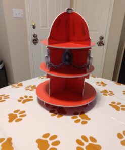 Fun Express Fire Hydrant Cupcake/Dessert Holder (3 Tiers) | Fire Truck | Fireman | Fire Fighter | Themed Birthday Party Supplies & Decor | Fire Department Event 42 61aco1YCxTL