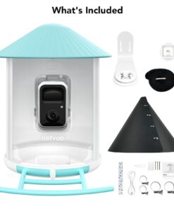 NETVUE Birdfy AI - Smart Bird Feeder with Camera, Free AI Forever, Auto Capture & Identify 6000+ Bird Species, Bird Videos for Birdwatching, Ideal Gift for Bird Lover Blue 33 61aer7Ifp3L 2