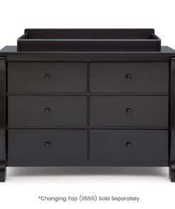 Delta Children Universal 6 Drawer Dresser with Interlocking Drawers - Greenguard Gold Certified, Black 6 Drawer w Interlocking 6 61afIcxDEL