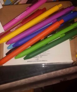 Amazon Basics Retractable Ballpoint Pen - Assorted Colors - 24-Pack 26 61agYVizT4L