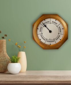 DayClocks Classic Day of The Week Wall Clock with Solid Wood Frame – Calendar Day Clock – Ideal Retirement Gift for Men & Women – Oak, 10" 10" 19 61agcPQEQCL 1