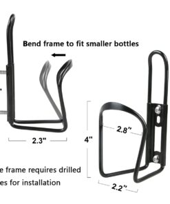 Bike Water Bottle Holder, Alloy Aluminum Lightweight Water Bottle Cages for Bike, 2 Pack Bicycle Water Bottle Holder Cages Brackets Bicycle Accessories Water Bottle Mount for MTB Bike Road Bike Black 10 61aglkGrhSL