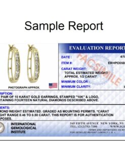 Certified 1/2ct TW Oval Shaped Natural Diamond Hoop Earrings for Women Crafted in 10K Yellow or 10K White Gold |AGS or IGI Certified Real Diamonds 10K White Gold-IGI Certified 6 61ajuXBREBL