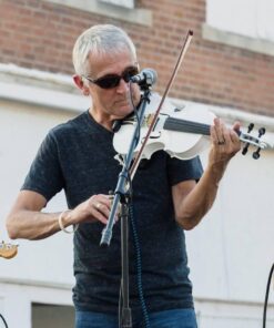 Cecilio 4/4 CVNAE-White Ebony Fitted Acoustic/Electric Violin in Pearl White(Full Size) 25 61akPKm7DjL