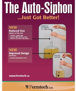 Alternative view of Fermtech Auto-Siphon Regular with 6.5 Feet of 5/16" Tubing and Clamp by Ubrewusa, 1 Piece