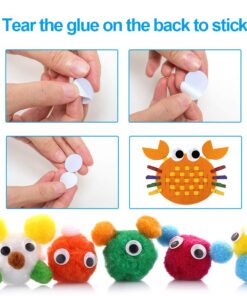 1210pcs Googly Wiggle Eyes Self Adhesive, for Craft Sticker Multi Sizes 4mm to 25mm for DIY by ZZYI 1210pcs 13 61alIPesGGL