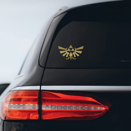 Triforce Wings Sticker Decal Notebook Car Laptop 4" x 2" (Gold)