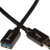 Amazon Basics USB-A 3.0 Extension Cable, 4.8Gbps High-Speed, Male to Female Gold-Plated Connectors, 6.5 Foot, Black 6.5 Feet 1-Pack 37 61aluaPi7ML