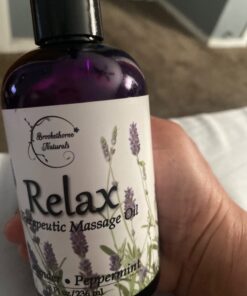 Relax Therapeutic Body Massage Oil - with Best Essential Oils for Sore Muscles & Stiffness – Lavender, Peppermint & Marjoram - All Natural - with Sweet Almond, Grapeseed & Jojoba Oil 8oz 8.5 Fl Oz (Pack of 1) 49 61amWOr9qL 1