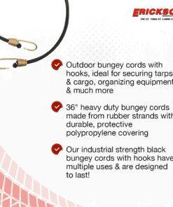Erickson 06845 Black 36" Industrial Bungey Cord, (Pack of 4) 9 61amZ7zqc4S