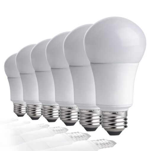 TCP LA927KND6 LED Light Bulbs 60 Watt Equivalent | Energy Efficient (9W) Non-Dimmable A19 Shape E26 medium base, Pack of 6, Soft White, 6 Lamps 6 Count (Pack of 1)