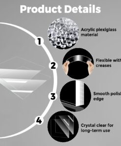 Plexiglass Sheets Clear Acrylic Sheets - 6 Pieces of CreGear 12" x 12" 0.04" Thick Transparent Plexi Glass, for Craft, Photo Frame, Signs, DIY Display Projects - Cut to Size with Laser or Saw Tools 12x12x0.04" 24 61arilwc6oL