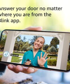 Blink Video Doorbell | Two-way audio, HD video, motion and chime app alerts and Alexa enabled — wired or wire-free (Black) Black Video Doorbell Standalone 25 61asMf 3pTL