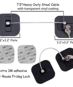 Refrigerator Lock,Fridge Lock with Keys,Freezer Lock and Refrigerator Lock for Child Proof(Fridge Lock-Black 1Pack) 21 61atNJPNrKL
