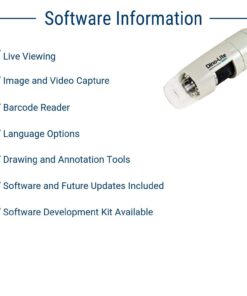 Dino Lite USB Hanheld Digital Microscope, 10x-220x Magnification 0.3MP/1.3MP/5.0MP True Resolution, Windows/Mac/iOS/Android Software Included, Supports PC, Tablet, Mobile Devices 27 61avL6F KBL