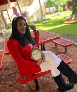 Skeleteen Jumbo Gold Clock Necklace - White Rabbit Clock, Hip Hop Rapper Clock - 1 Piece 29 61avh2oBapL