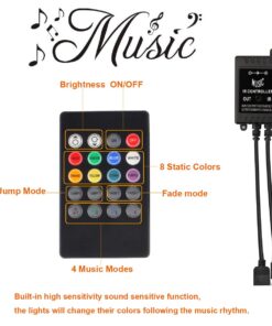 SUPERNIGHT Infrared Music Controller 20 Keys IR Remote Controller Sound Sensor Controller for 5050 3528 5630 RGB LED Strip Light Flexible 9 61azHEZU8NL