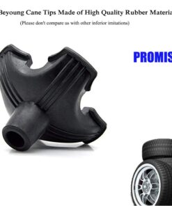 Beyoung Standing Quad Support Cane Tip Mobility Quadpod Stable Cane Support Walking Stick Base Tip Stabilizing Device Self Standing Quadruple Cane Tip (Quad Tip) 15 61b1csZYiJL