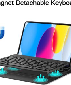 COO Keyboard Case for iPad 10th Generation (2022), Wireless Detachable Keyboard with Premium Protective Cover with Pencil Holder for Apple iPad 2022 10.9 Inch Black for iPad 10th 10 61b2OaNySPL