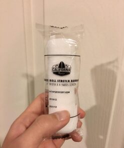 Surgical Gauze Bandage Rolls (4 inch) - Pack of 24 with Bonus Tape - Essential for First Aid and Medical Supplies - Medical Supplies for Wound Care - Breathable Medical Tape 4 Inch 24 Pack 39 61b2qERVpL