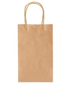 Juvale 24-Pack Small Gift Bags with Handles, 5.3x3x8.5 Inch Bulk Kraft Paper Material Brown Bags, Use for Birthday Party Favors, Reusable Grocery, Retail Shopping, Business, Goodies 5.3 x 3 x 8.5 (Pack of 24) 23 61b3TPLdtwL