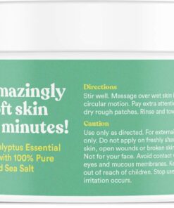 Alternative view of ASUTRA Dead Sea Salt Body Scrub Exfoliator (Invigorating Eucalyptus), NEW BIGGER 16 oz size | Ultra Hydrating, Gentle, & Moisturizing | Coconut, Eucalyptus, and Marjoram Oils | Includes Wooden Spoon Invigorating Eucalyptus