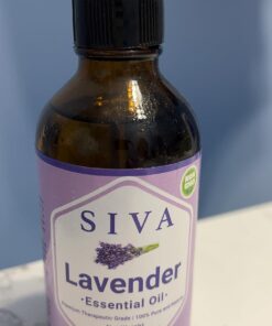 Siva Lavender Essential Oil 4oz (118ml) Premium Essential Oil with Dropper for Diffuser, Aromatherapy, Hair Care, Scalp Massage & Skin Care 4 Fl Oz (Pack of 1) 30 61b4CM1QMML